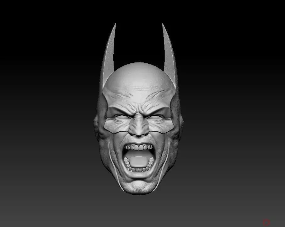 Angry Batman Headsculpt for Action Figures 3D print model_0