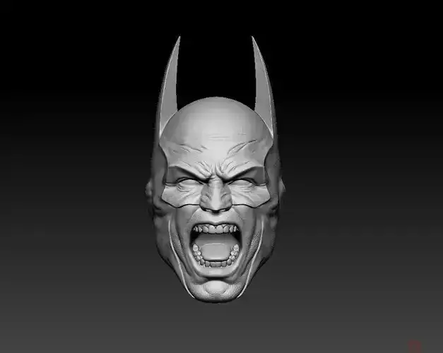Angry Batman Headsculpt for Action Figures 3D print model Angry Batman Headsculpt for Action Figures 3D print model