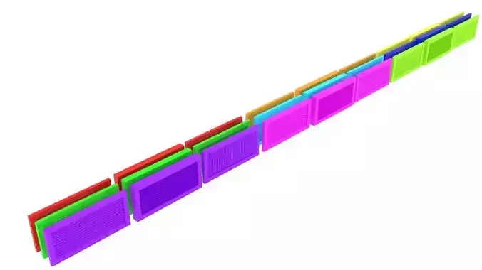 Colored Vent Covers Set 3D model