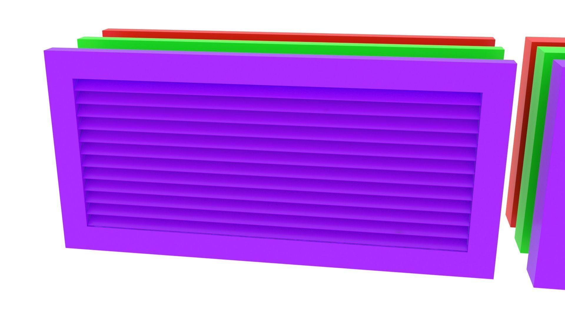 Colored Vent Covers Set 3D model_5