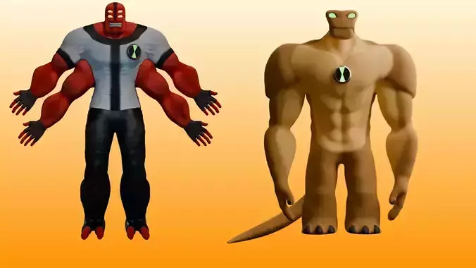 Ben 10 alien 3D model  Low-poly 3D model