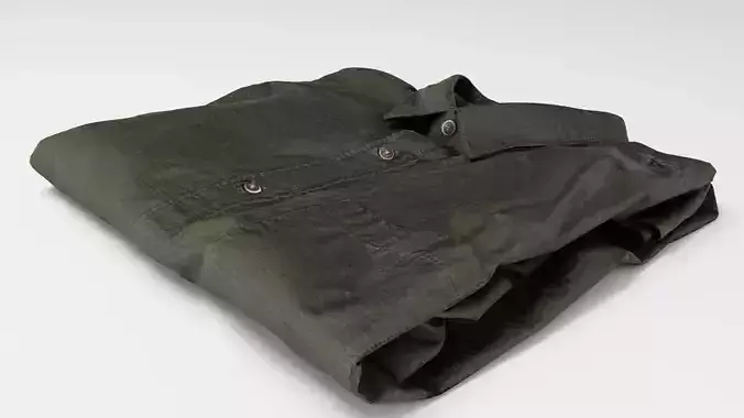 folded shirt green Generic casual wardrobe clothing 