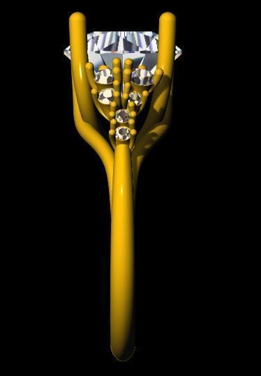 Cluster Ring 3dm file 3D print model_7