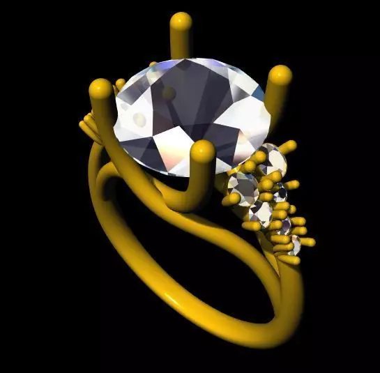 Cluster Ring 3dm file 3D print model_0