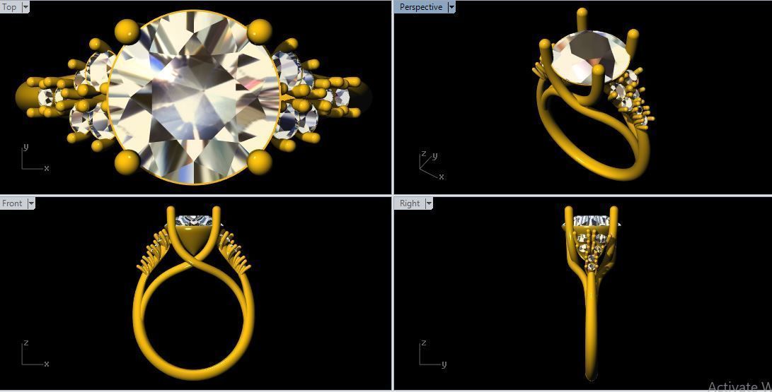 Cluster Ring 3dm file 3D print model_1