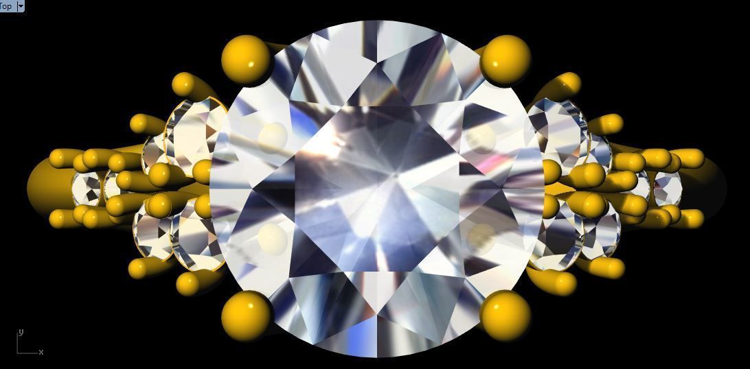 Cluster Ring 3dm file 3D print model_5