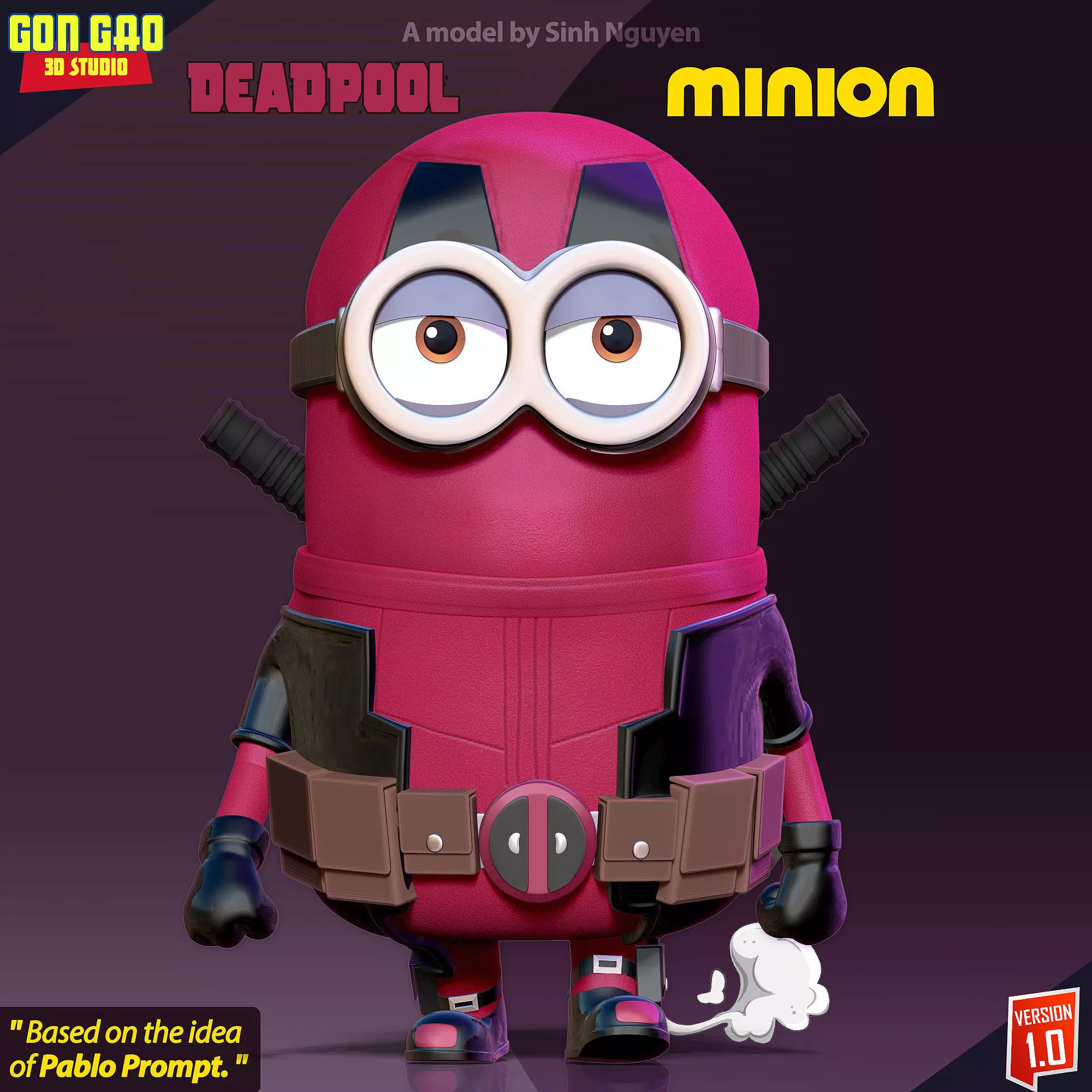 Deadpool Minion 3D print model