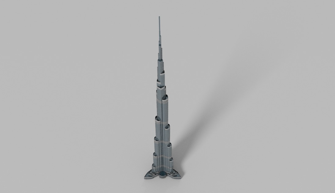 Burj khalifa 3D model_1
