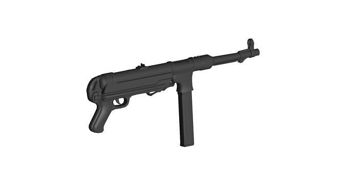 MP 40 submachine gun 3D model