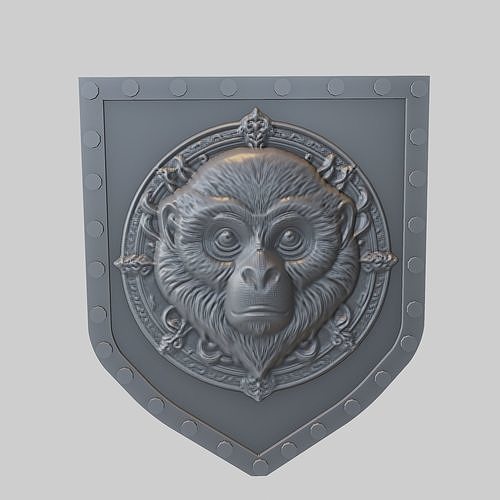Gibbon Animal Wall Gibbon Animal Medallion  3D print model