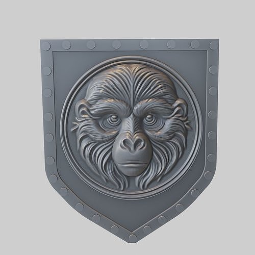 Gibbon Animal Wall Gibbon Animal Medallion  3D print model