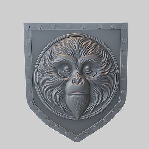 Gibbon Animal Wall Gibbon Animal Medallion  3D print model
