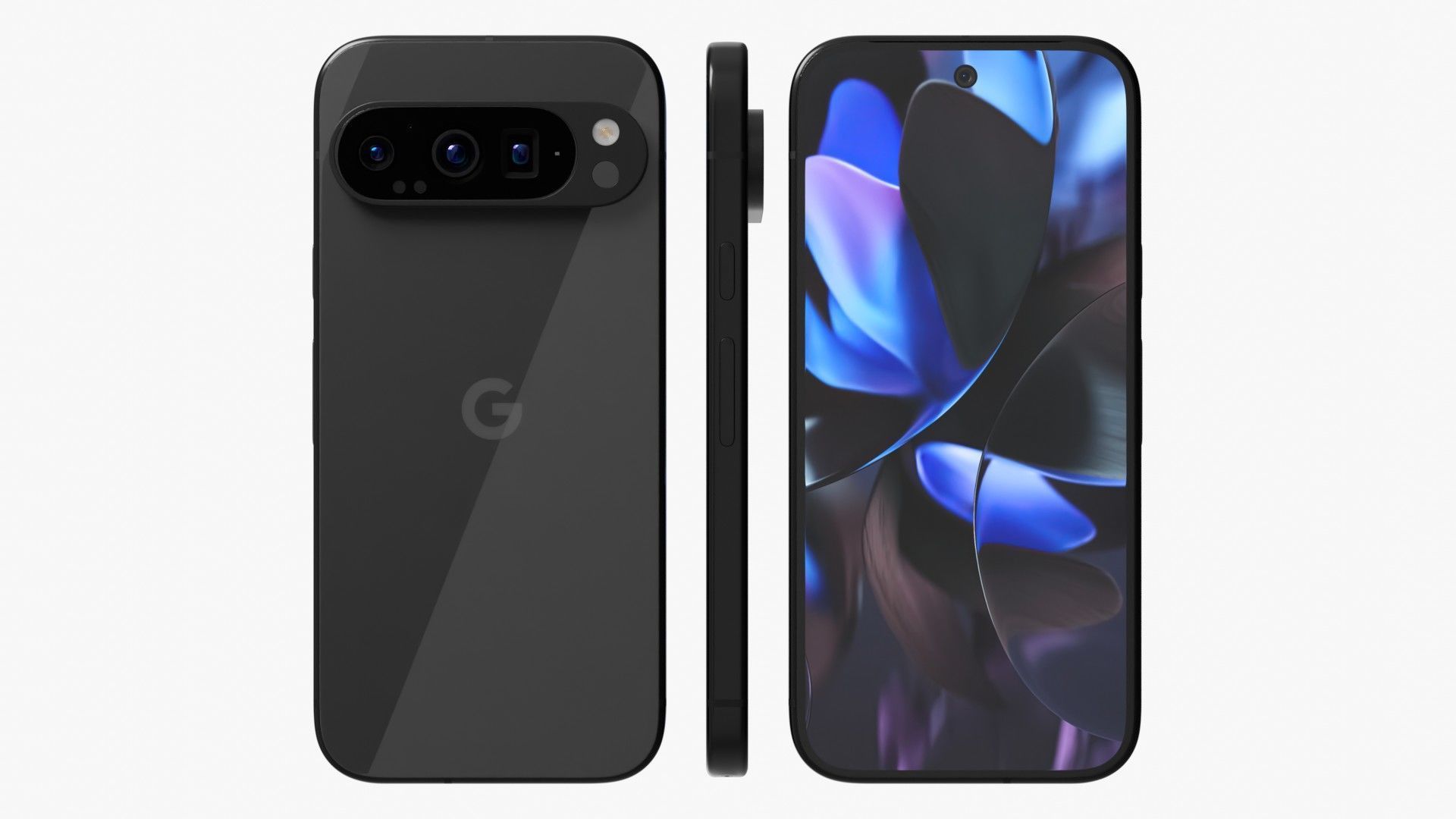 Google Pixel 9 Pro Obsidian Low-poly 3D model_2