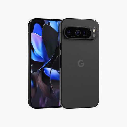 Google Pixel 9 Pro Obsidian Low-poly 3D model