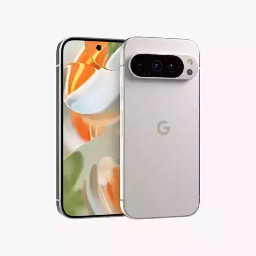 Google Pixel 9 Pro Porcelain Low-poly 3D model