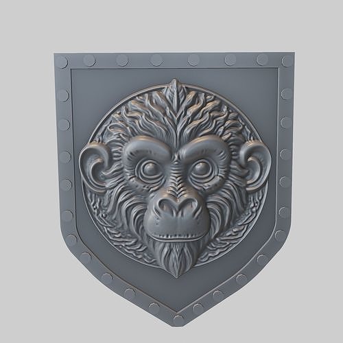 Monkey Animal Wall Monkey Animal Medallion  3D print model