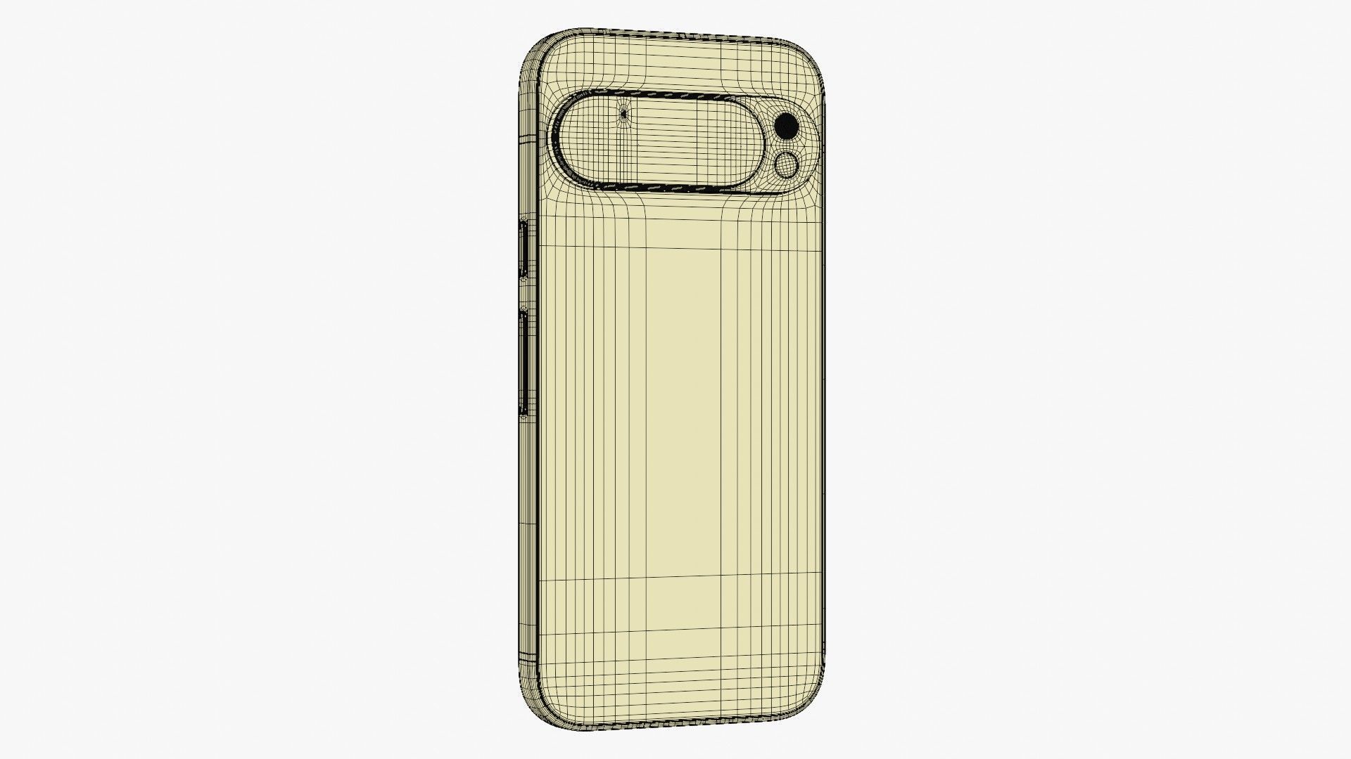 Google Pixel 9 Pro Rose Quartz Low-poly 3D model_20