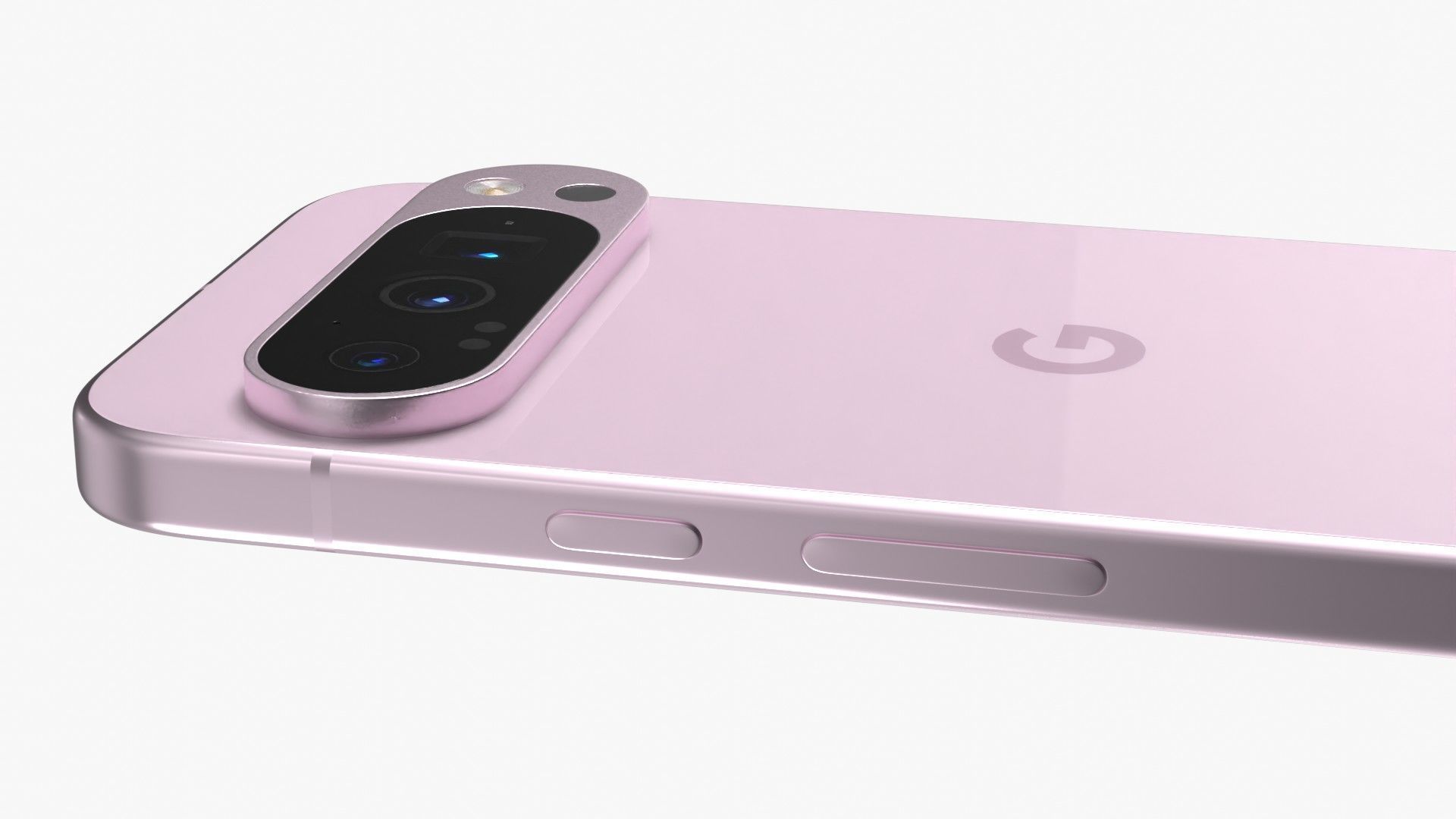 Google Pixel 9 Pro Rose Quartz Low-poly 3D model_5