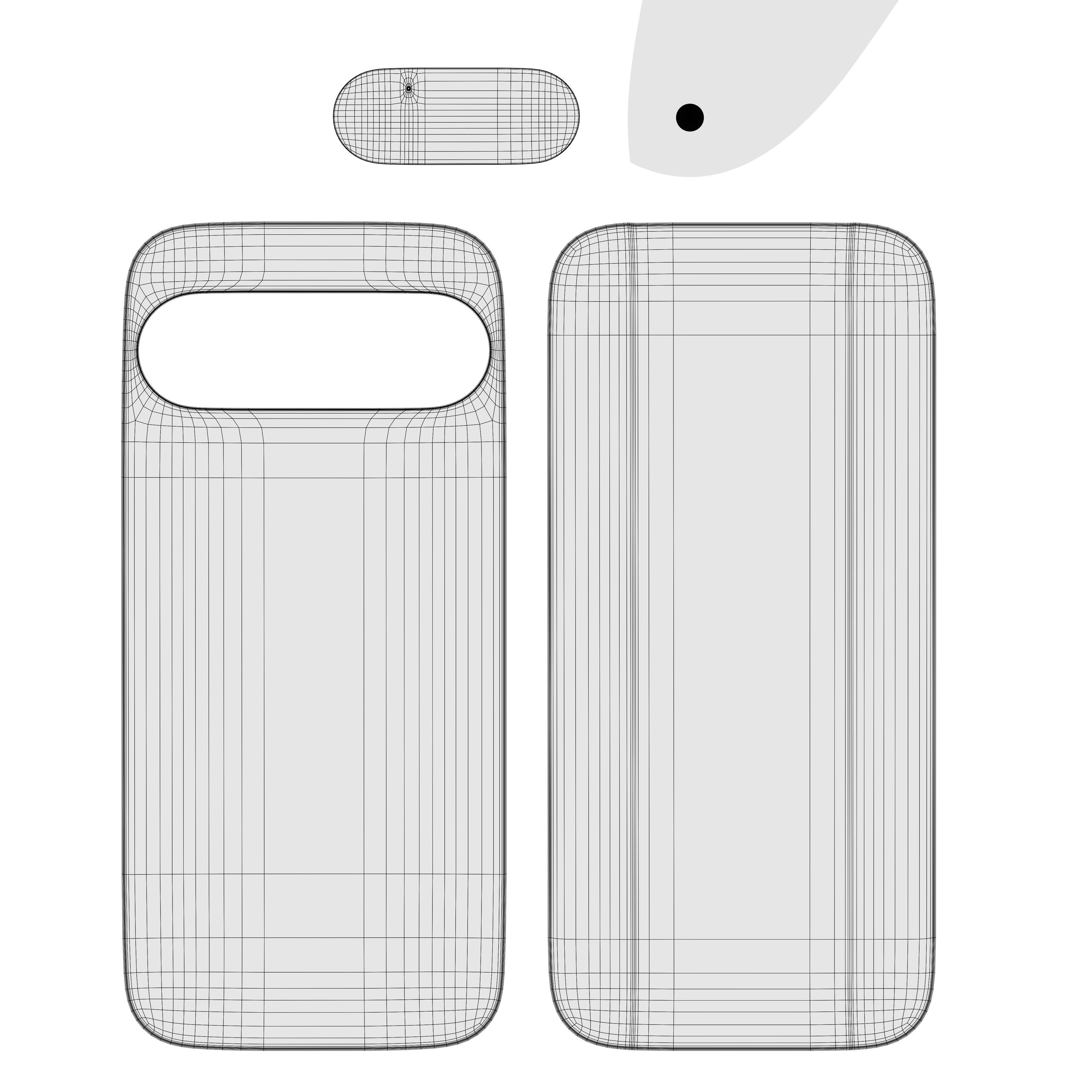 Google Pixel 9 Pro Rose Quartz Low-poly 3D model_11