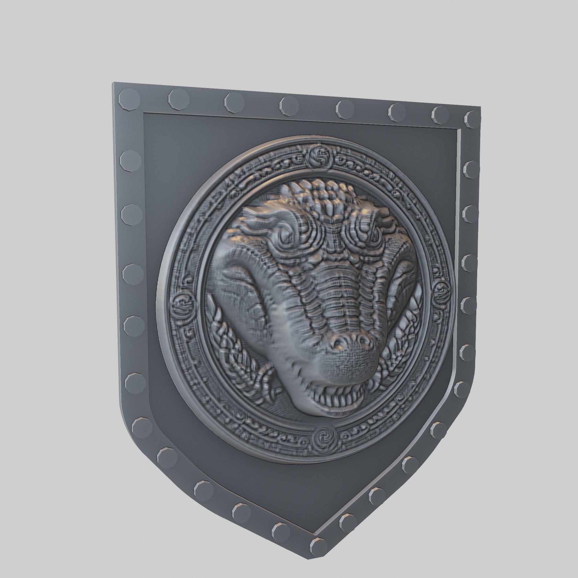 Crocodile Animal Wall Crocodile Animal Medallion  3D print model_1