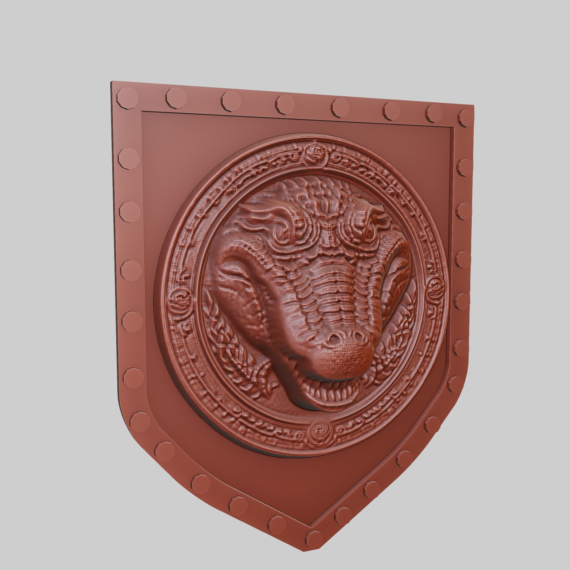 Crocodile Animal Wall Crocodile Animal Medallion  3D print model_3