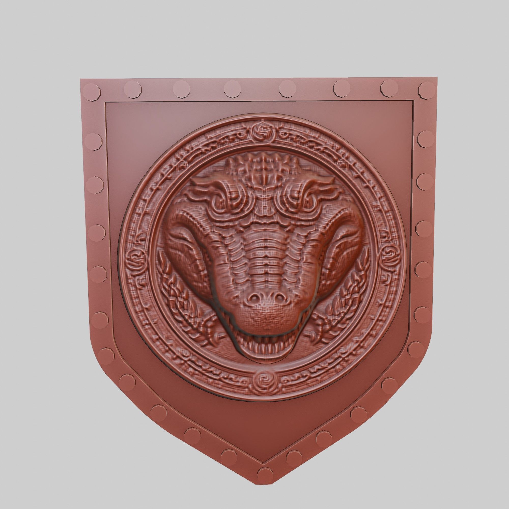 Crocodile Animal Wall Crocodile Animal Medallion  3D print model_2