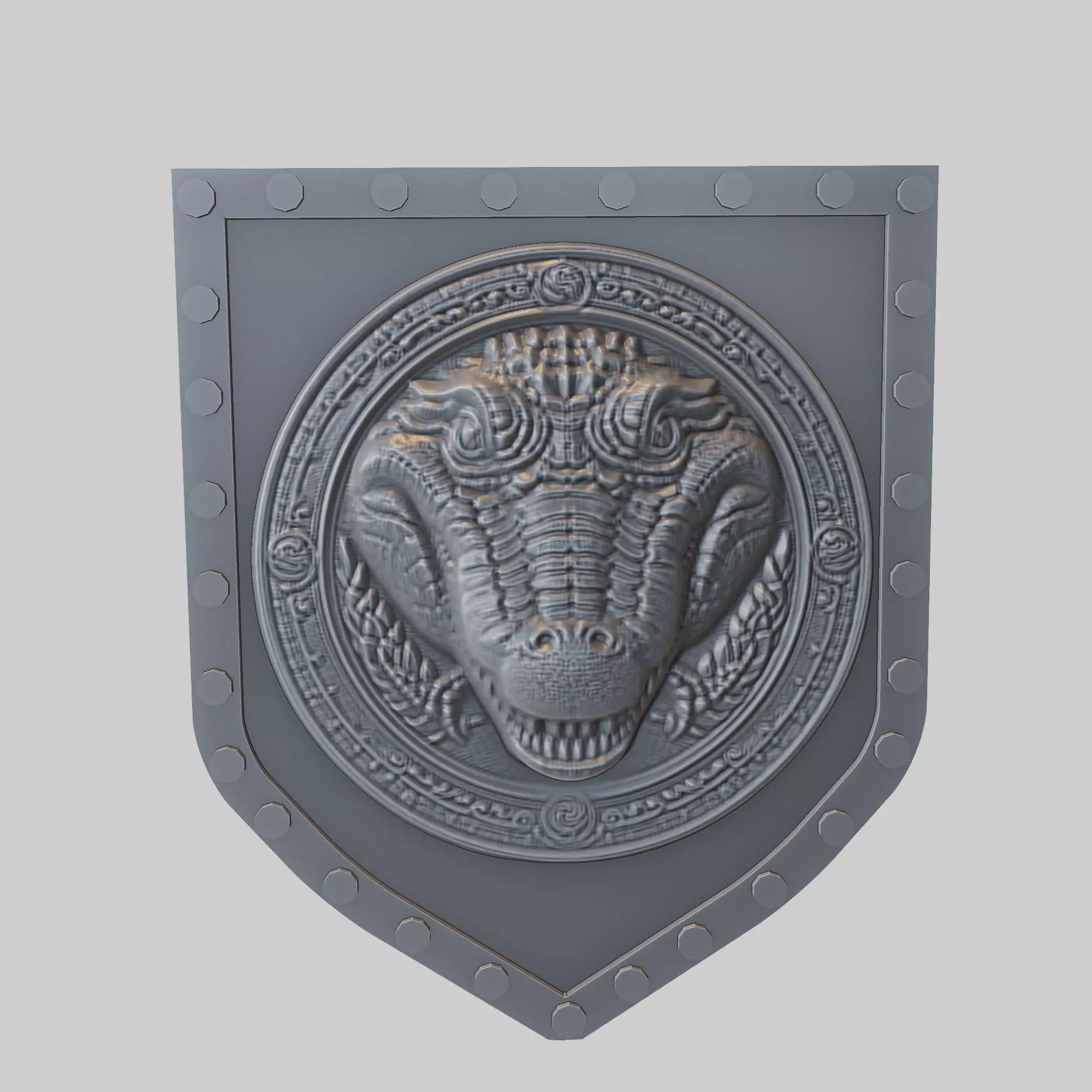 Crocodile Animal Wall Crocodile Animal Medallion  3D print model_0