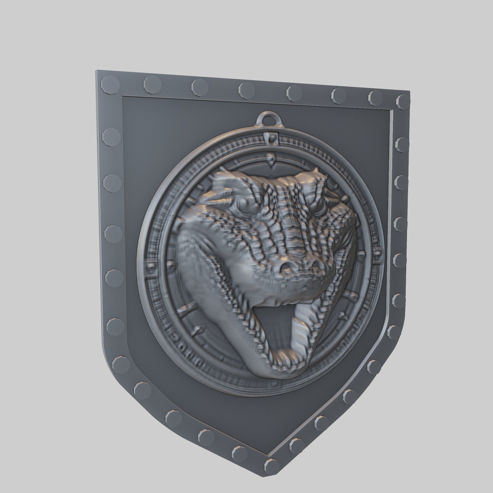 Alligator Animal Wall Alligator Animal Medallion  3D print model_1