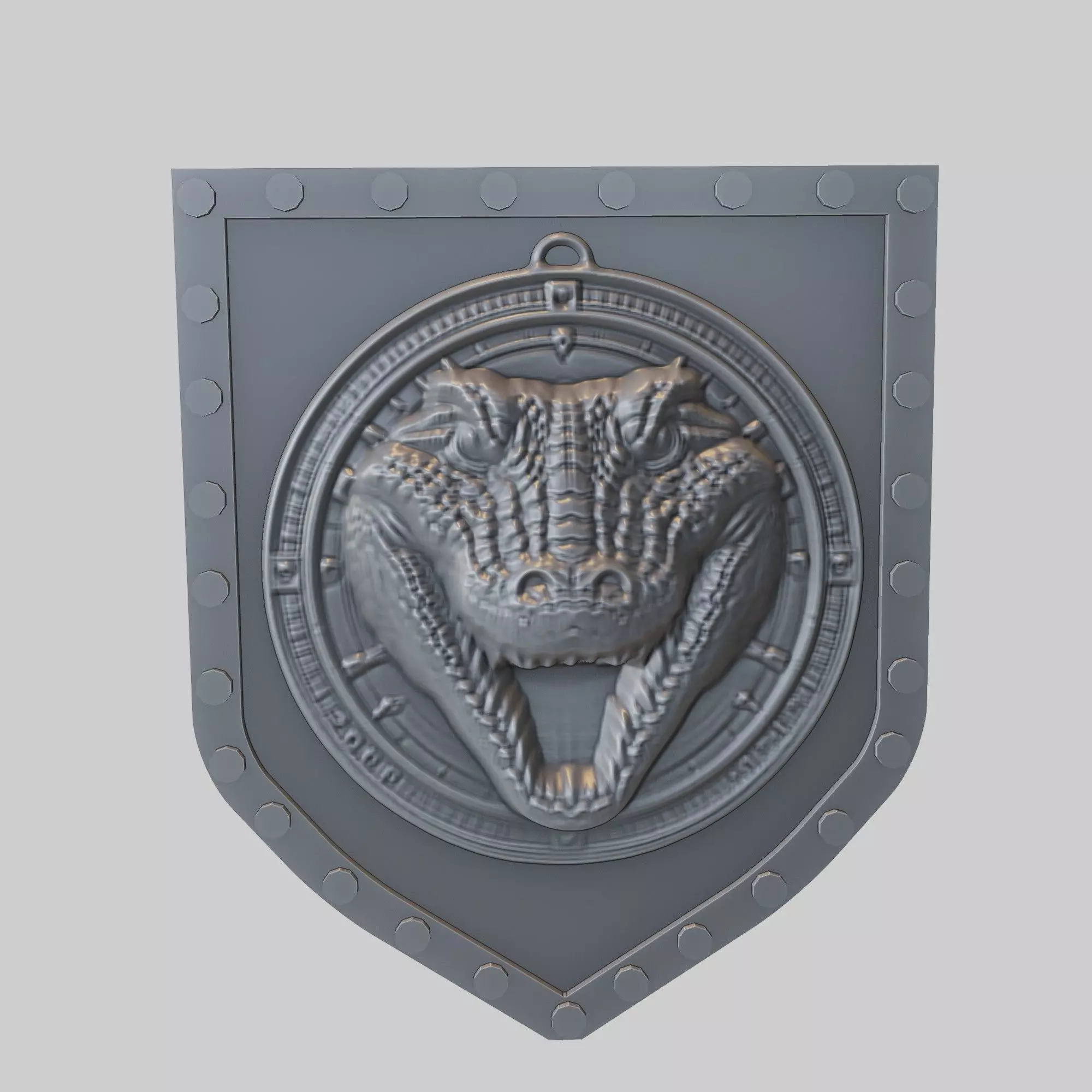 Alligator Animal Wall Alligator Animal Medallion  3D print model_0