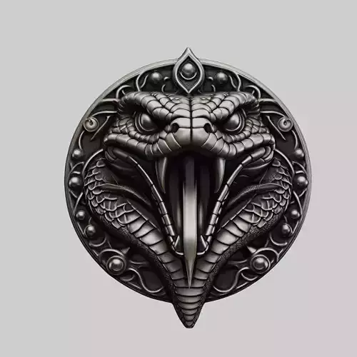 Snake Animal Head Snake Animal Medallion 