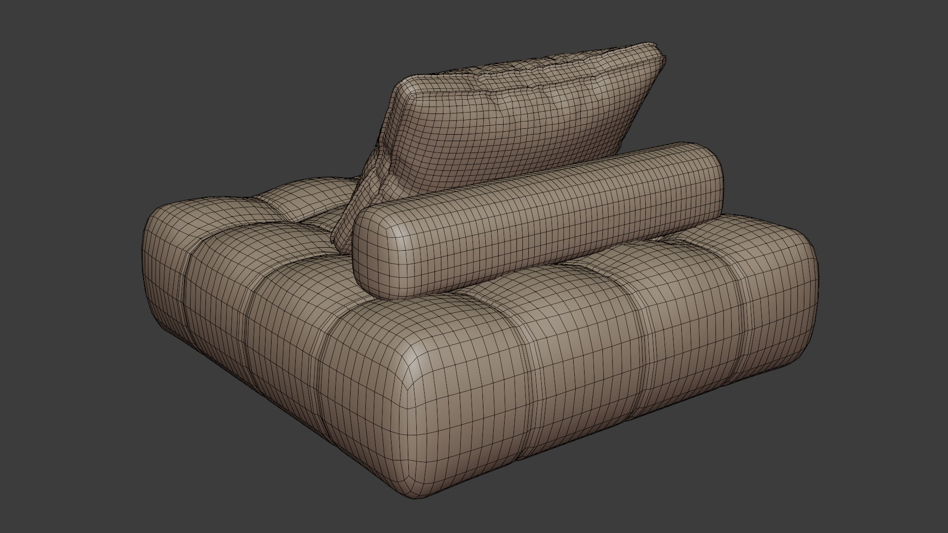 Modular sofa in dark tones in a modern Scandinavian style 3D model_7