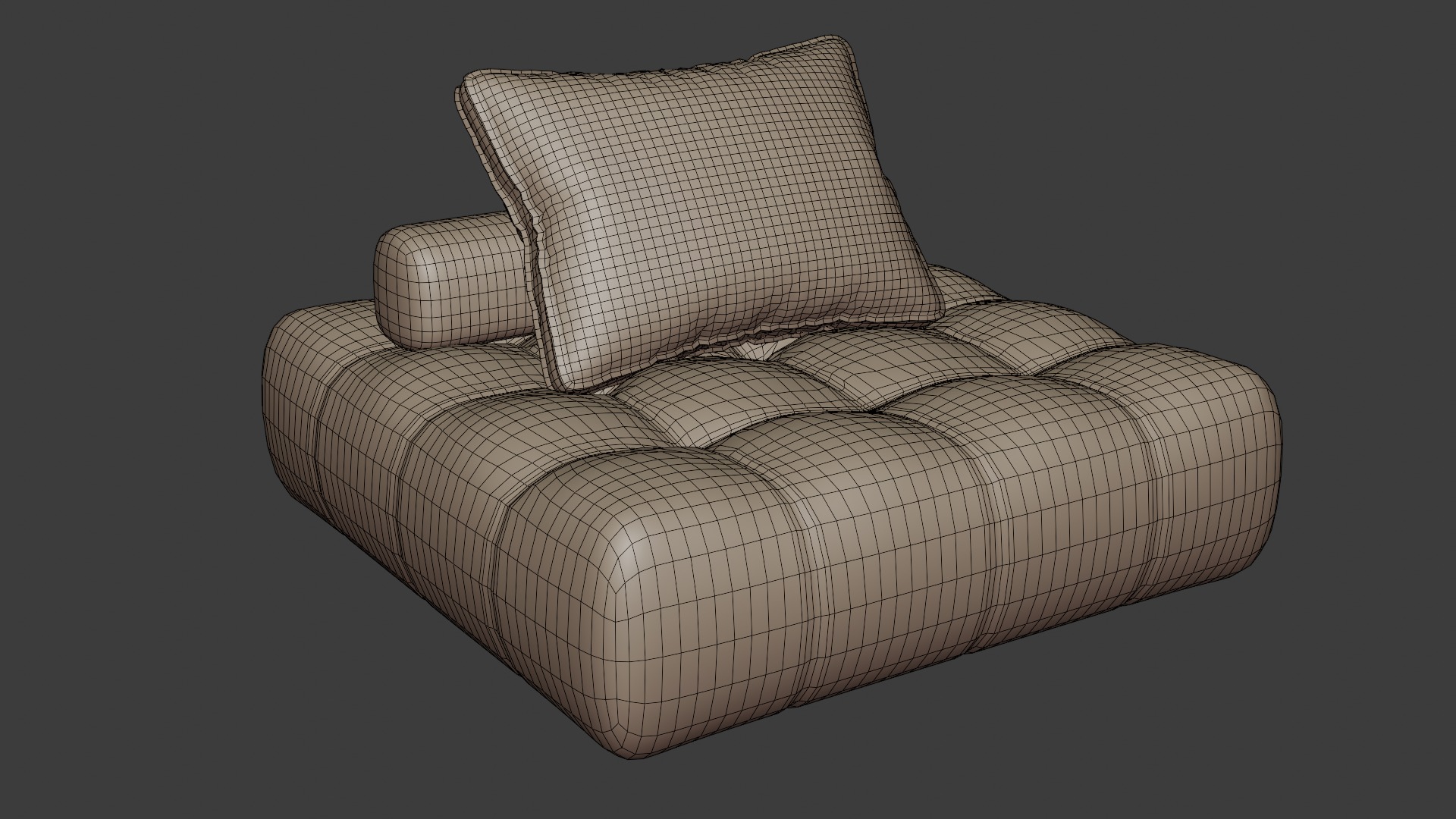 Modular sofa in dark tones in a modern Scandinavian style 3D model_6