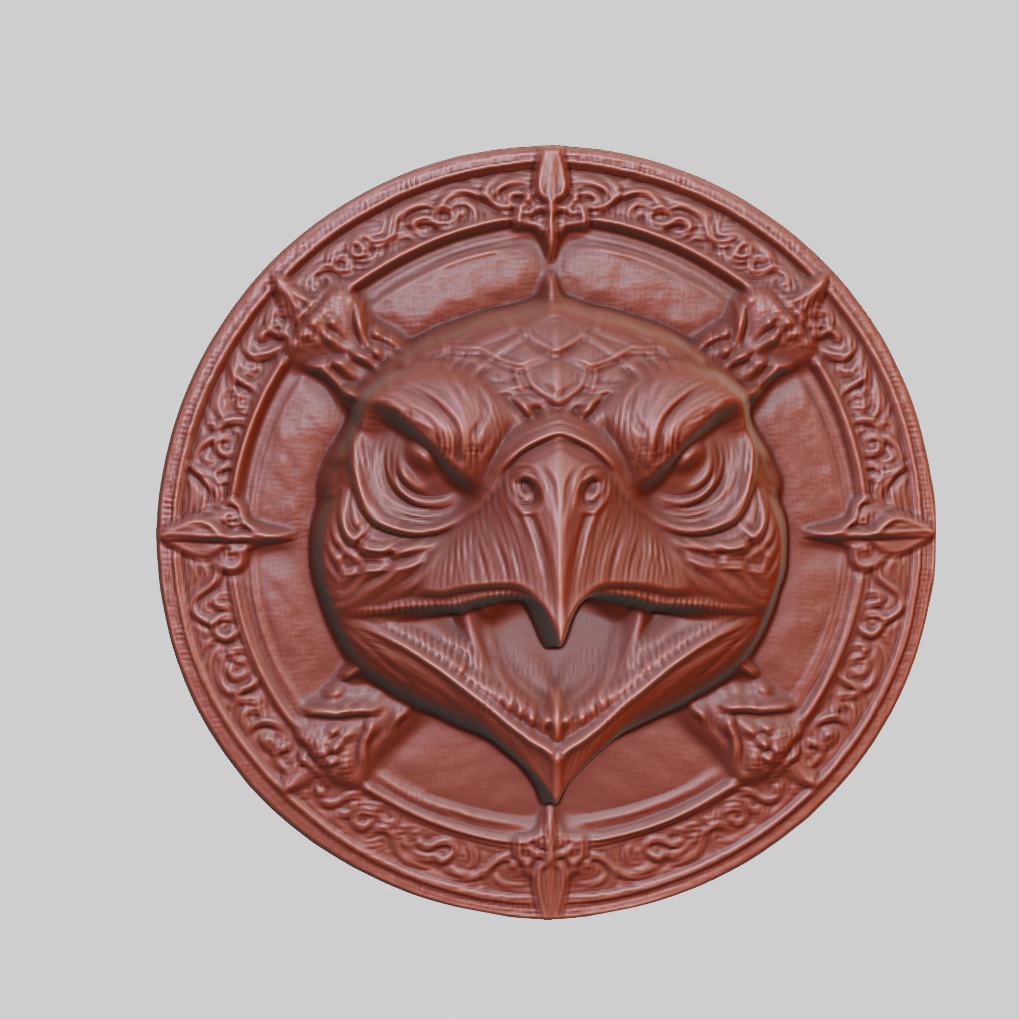 Turtle Animal Head Turtle Animal Medallion  3D print model_2
