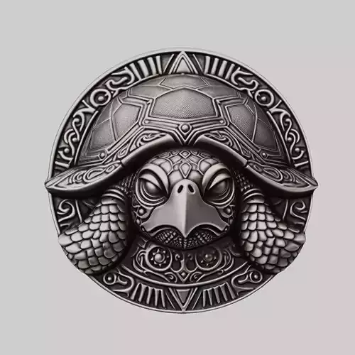 Turtle Animal Head Turtle Animal Medallion 