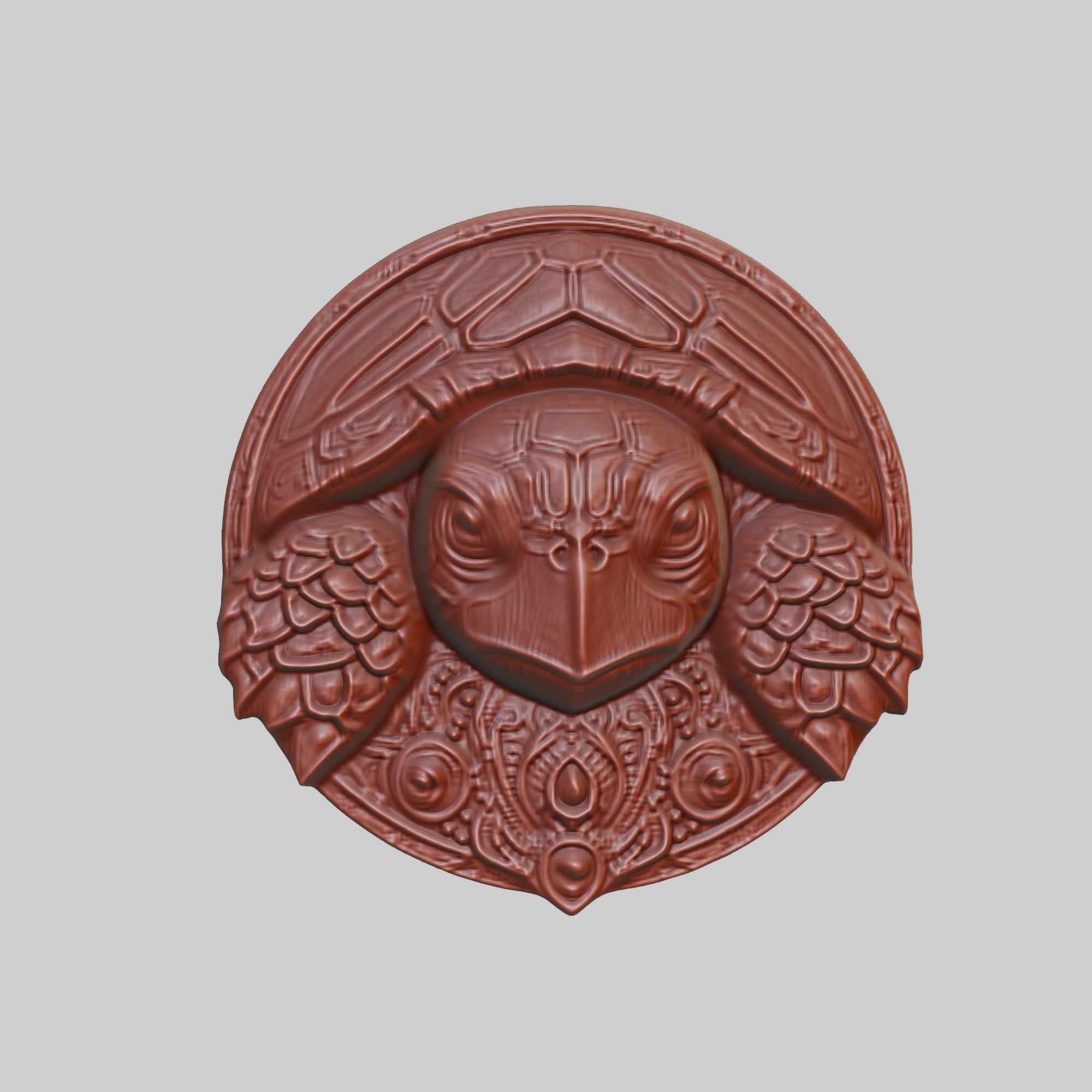 Sea Turtle Animal Head Sea Turtle Animal Medallion  3D print model_2