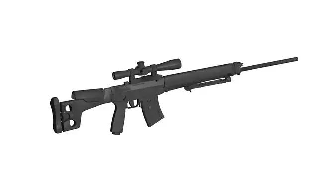 SG 550 assault rifle 3D model