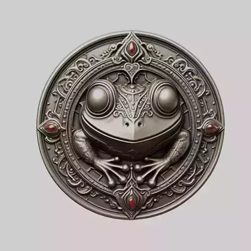 Frog Animal Head Frog Animal Medallion 