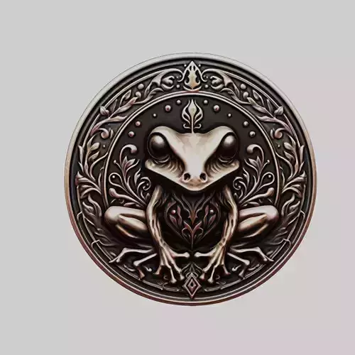 Frog Animal Head Frog Animal Medallion 