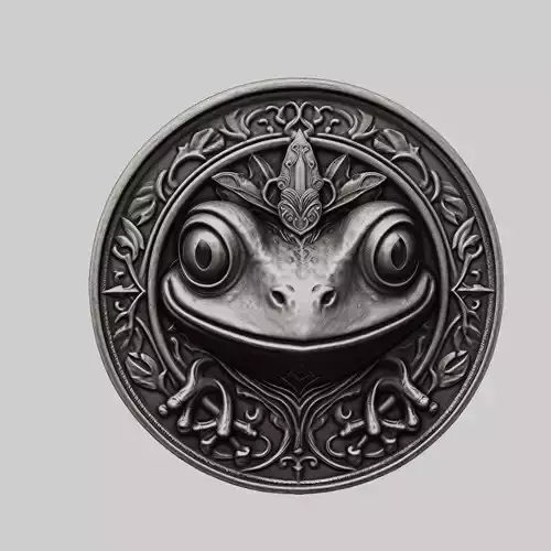 Frog Animal Head Frog Animal Medallion 