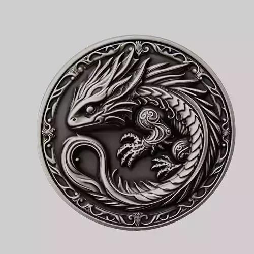 Salamander Animal Head Salamander Animal Medallion 
