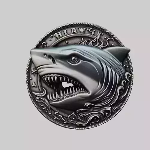 Shark Animal Head Shark Animal Medallion 
