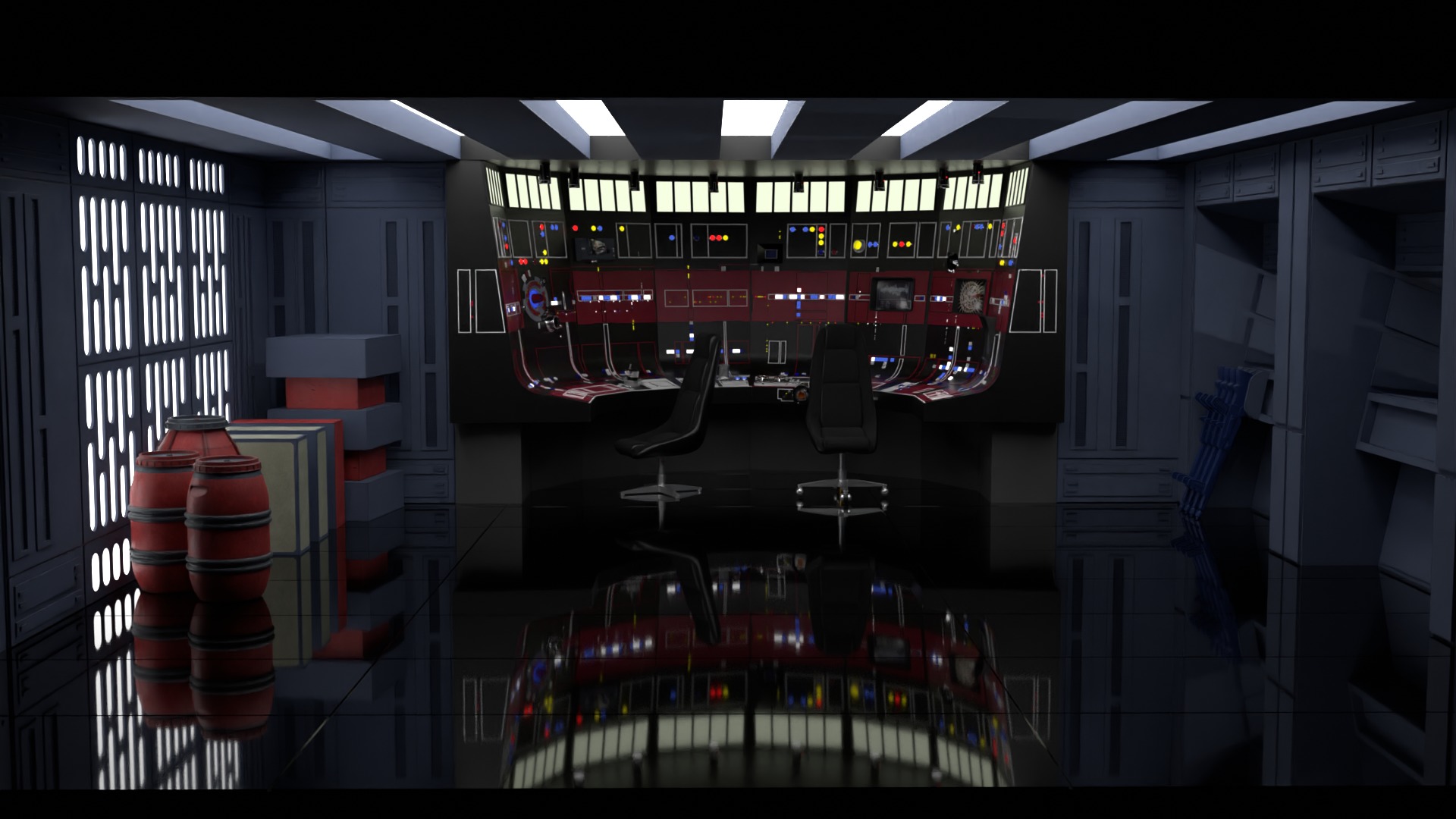 Control Room Crate 1-6 scale Hottoys Free 3D print model_7