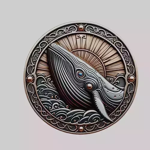 Whale Animal Head Whale Animal Medallion 