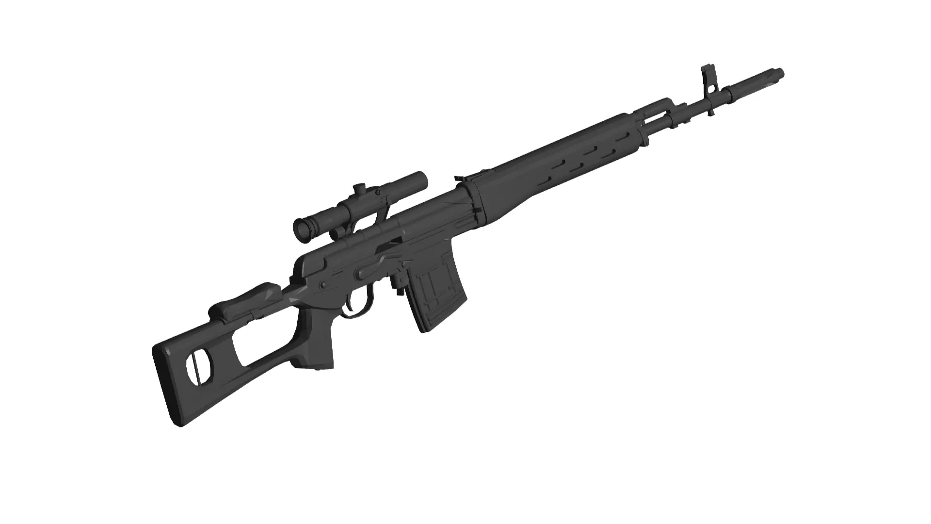 SVD rifle 3D model_0