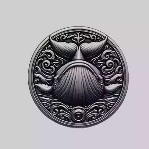 Whale Animal Head Whale Animal Medallion 