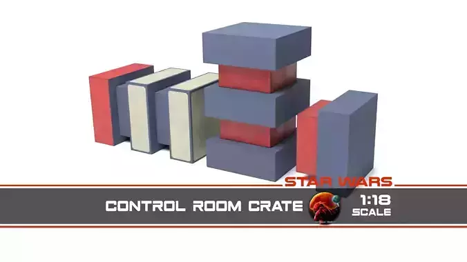 Control Room Crate 1-18 scale Hasbro Kenner Free 3D print model