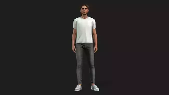 Male Character Fully Rigged Game and Animation Optimized