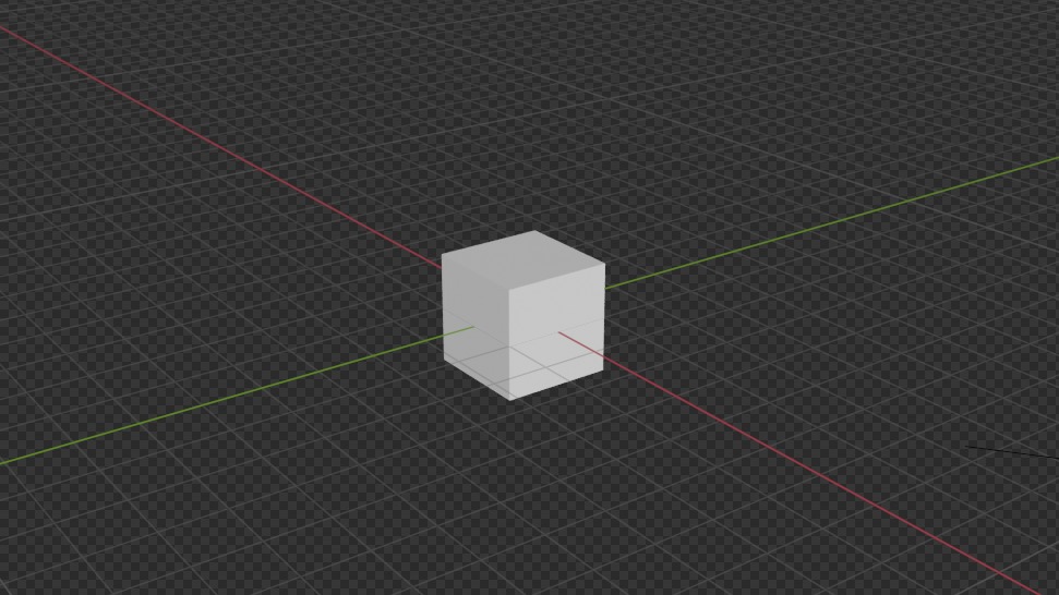 Default cube Low-poly 3D model_2