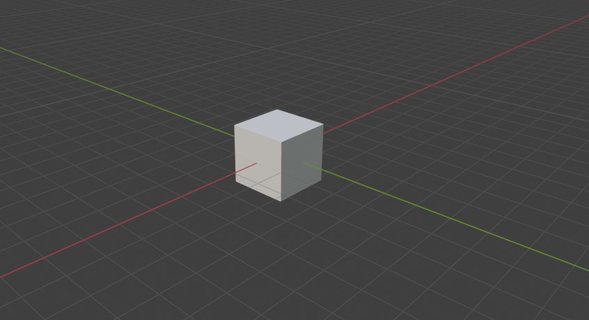 Default cube Low-poly 3D model_3
