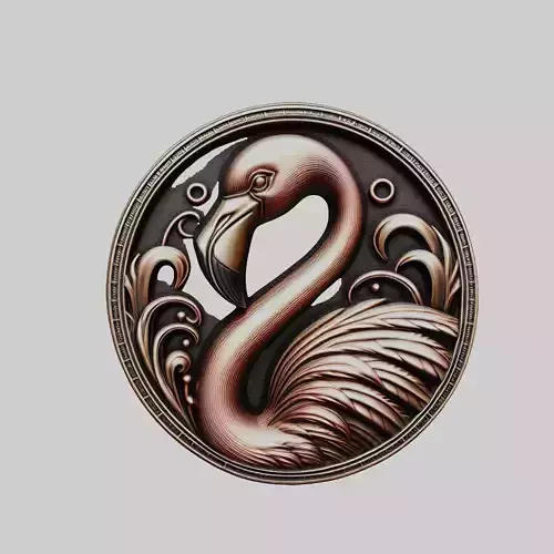 Flamingo Animal Head Flamingo Animal Medallion 